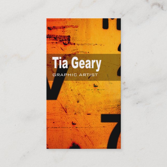 Cartão de visita "artista gráfico " da tecnologia (Frente)