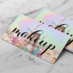 Cartão De Visita Artista Holographic Vintage Floral Salon<br><div class="desc">Makeup Artista Holographic Vintage Floral Salon Cartões de visitas.</div>