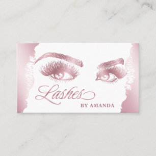 Cartão De Visita Artista Lash Eyebrow Lashes Rosa
