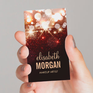 Cartão De Visita Artista Makeup - Modern Glitter Sparkle