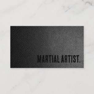 Cartão De Visita Artista Marcial Premier em Faux Leather Preto