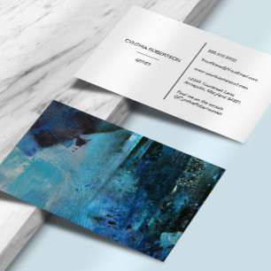 Cartão De Visita Artista Minimalista Elegante Simples Pintura Obra