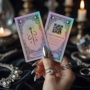 Cartão De Visita Artista Místico Celestial de Piercing Vintage