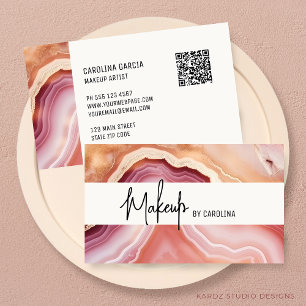 Cartão De Visita Artista Moderno de Maquiagem de Luxo
