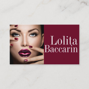 Cartão De Visita Artista moderno estético Salon & Spa Makeup