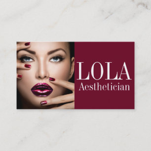 Cartão De Visita Artista moderno estético Salon & Spa Makeup