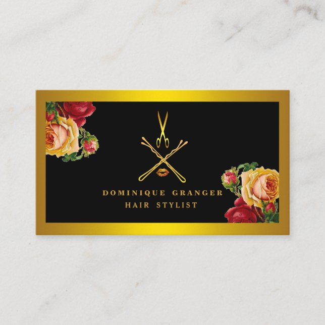 Cartão De Visita Artista Moderno Makeup & Hair Stylist Salon (Frente)