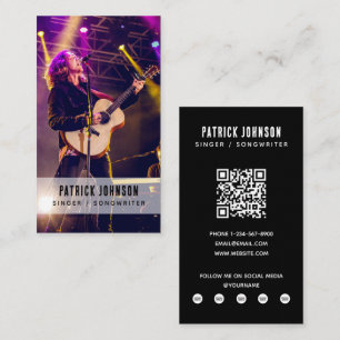 Cartão De Visita Artista Músico Compositor Foto de Mídia Social
