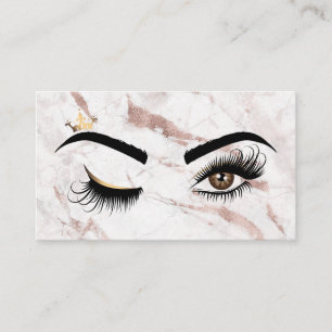 Cartão De Visita Artista Piscar os olhos, Rosa de Olhos, Dourados,