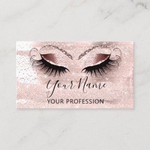 Cartão De Visita Artista profissional Rosa Confetti Eyelash