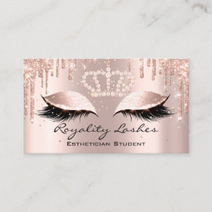 Cartão De Visita Artista Real Makeup Lashes Crown Drivers Princesa