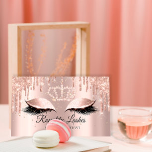 Cartão De Visita Artista Real Makeup Lashes Crowned Princess