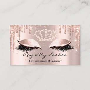 Cartão De Visita Artista Real Maquiagem Lashes Glitter Drives Princ