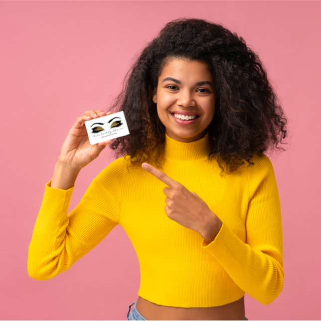 Cartão De Visita Artista Torcador Cobra-Coluna Cobras Chocolate Pre (Makeup Artist Eyebrow Lashes Chocolate Black White Business Card)