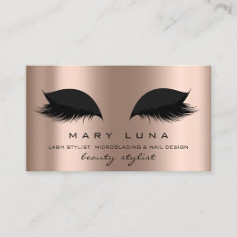 Cartão De Visita Artista Torneira Anões Lashes Rosa Dourado