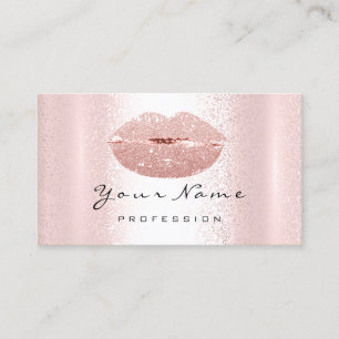 Cartão De Visita Artista Vermelho LÁBIOS Rosa Rosa Blush