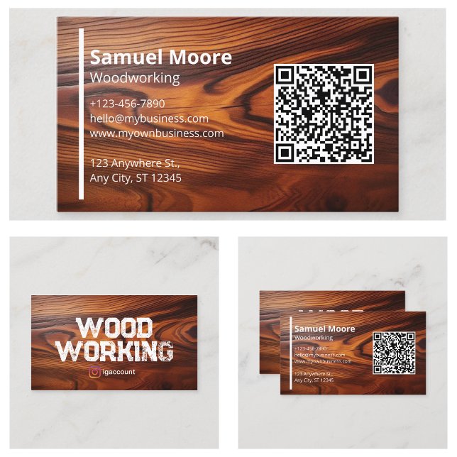 Cartão De Visita Artistas De Madeira (Woodworking Artisans Business Card
)