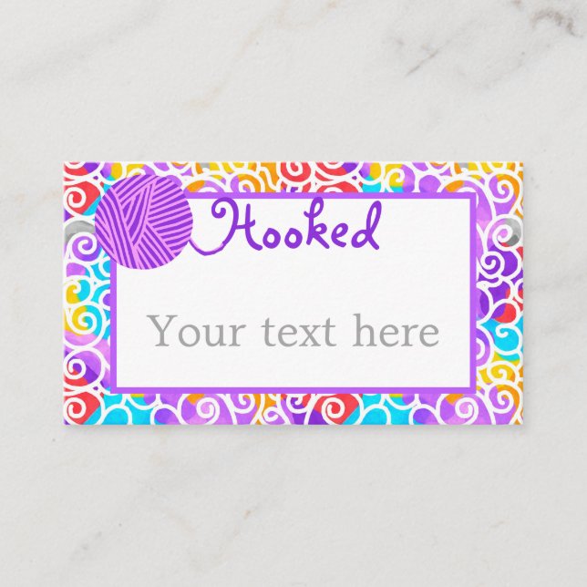 Cartão De Visita Artístico de Yarn (Frente)