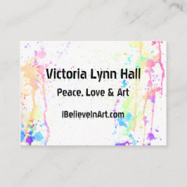 Cartão De Visita Artístico funcionado aguarela