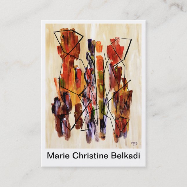 Cartão de visita artístico original para artistas (Frente)