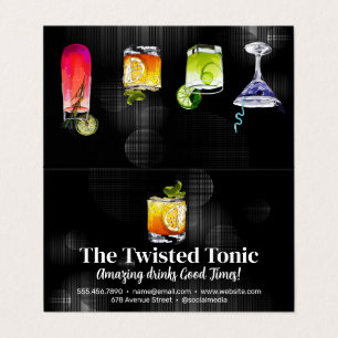 Cartão De Visita Artsy Mistura Bebidas Cocktail