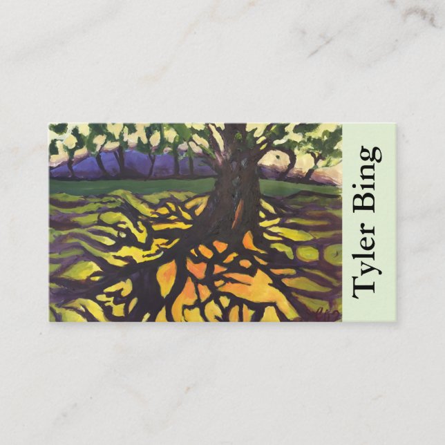 Cartão De Visita Árvore da arte abstracta distintiva 'de Life (Frente)