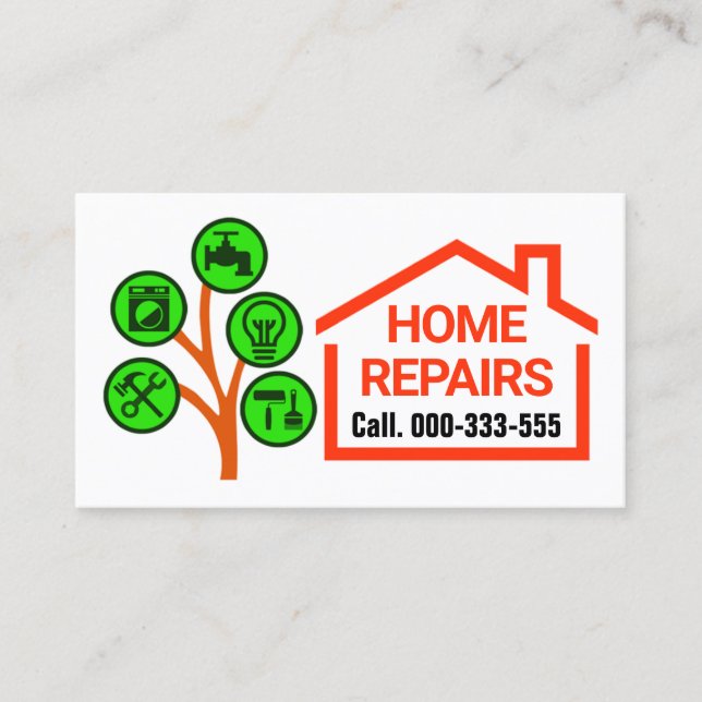 Cartão De Visita Árvore de Ferramentas de Manual Criativo (Frente)