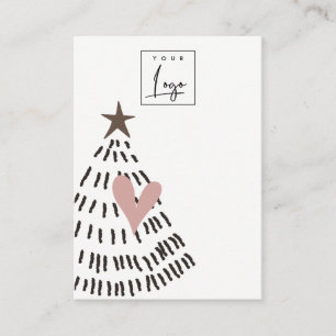 Cartão De Visita Árvore de Natal Moderna Expositor de Joias Logo