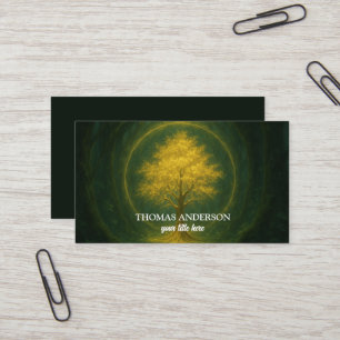 Cartão De Visita Árvore Personalizada Moderna da Vida - Folhas Colo