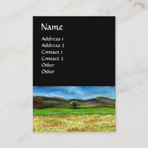CARTÃO DE VISITA ÁRVORE SOLITÁRIA NO CAMPO DO FLOR AMARELO,TÚSCULA