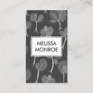 Cartão De Visita Árvores de Fumos Suaves Abstrato Místicos