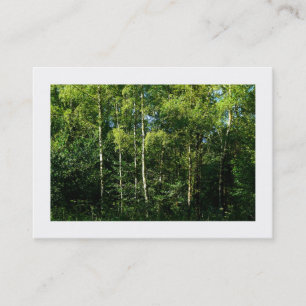 Cartão De Visita Árvores de passarinho prateado, Mini foto