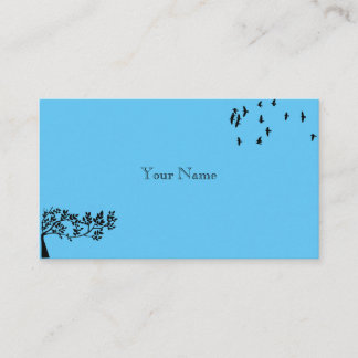 Cartão De Visita Árvores do Céu Azul Deixam a Silhueta Natureza