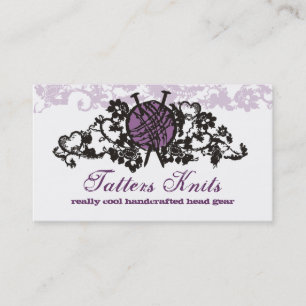 Cartão De Visita as agulhas de confecção de malhas feitas sob