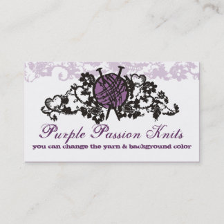 Cartão De Visita as agulhas de confecção de malhas feitas sob