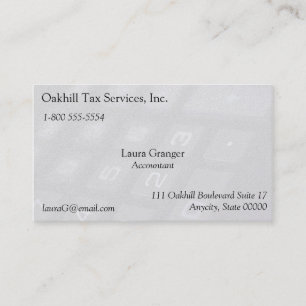 Cartão De Visita As chaves do número na calculadora desvanecem-se