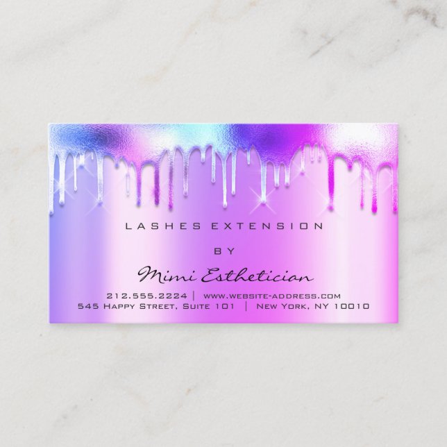 Cartão De Visita As instruções depois do tratamento piscam as unida (Frente)