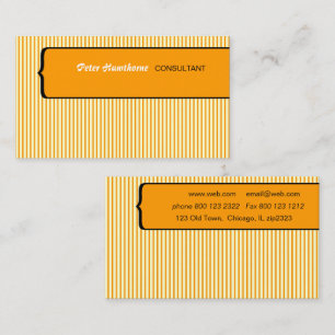 Cartão De Visita As riscas Dourados modelaram o profissional