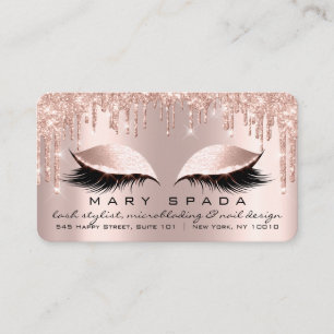 Cartão De Visita As sobrancelhas ficam cor-de-rosa rosa nas mídias 