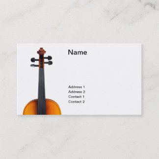 Cartão De Visita Ascendente próximo do violino