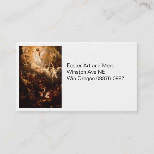 Cartão De Visita Ascensão do Cristo com os Anjos (Frente)