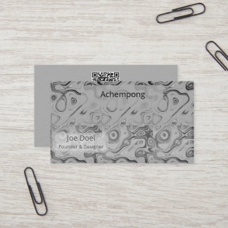 Cartão De Visita Ash Gray Opulent Abstract Luxury Business Card 
