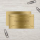 Cartão De Visita Aspecto de Aço Dourado Inoperante Moderno, Faux Me (Frente/Verso In Situ)