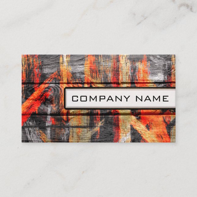 Cartão De Visita Aspecto profissional da madeira moderna Elegante # (Frente)