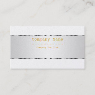 Cartão De Visita Aspecto simples de aço inoxidável Dourado Design