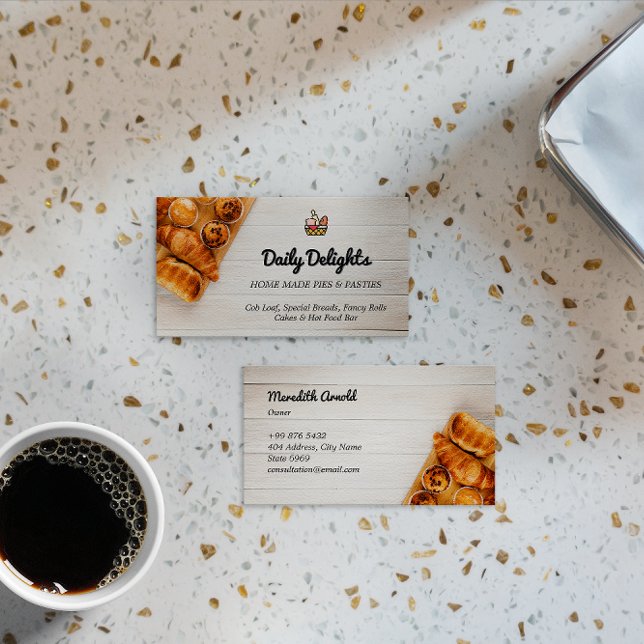 Cartão De Visita Assar Bakery Business | Cesto Quente (Criador carregado)