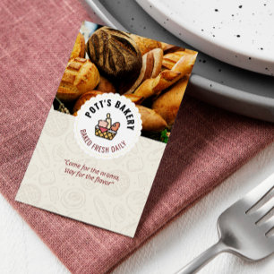 Cartão De Visita Assar Bakery Business   Negócios diários assados