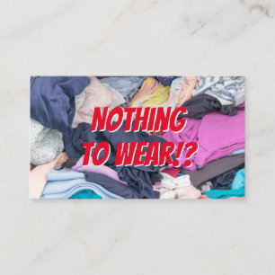 Cartão De Visita Assessor de moda engraçado e guarda-roupa de vestu