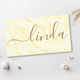 Cartão De Visita Assinatura de Creme Cappuccino