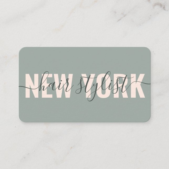 Cartão De Visita Assinatura de script de estilista de cabelo rosa v (Frente)